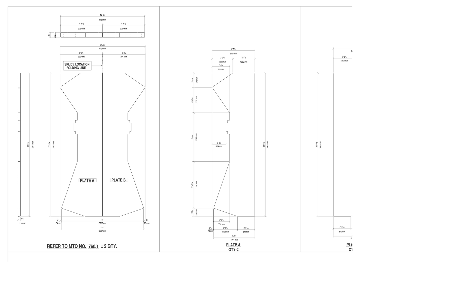 Plate cutting profiles