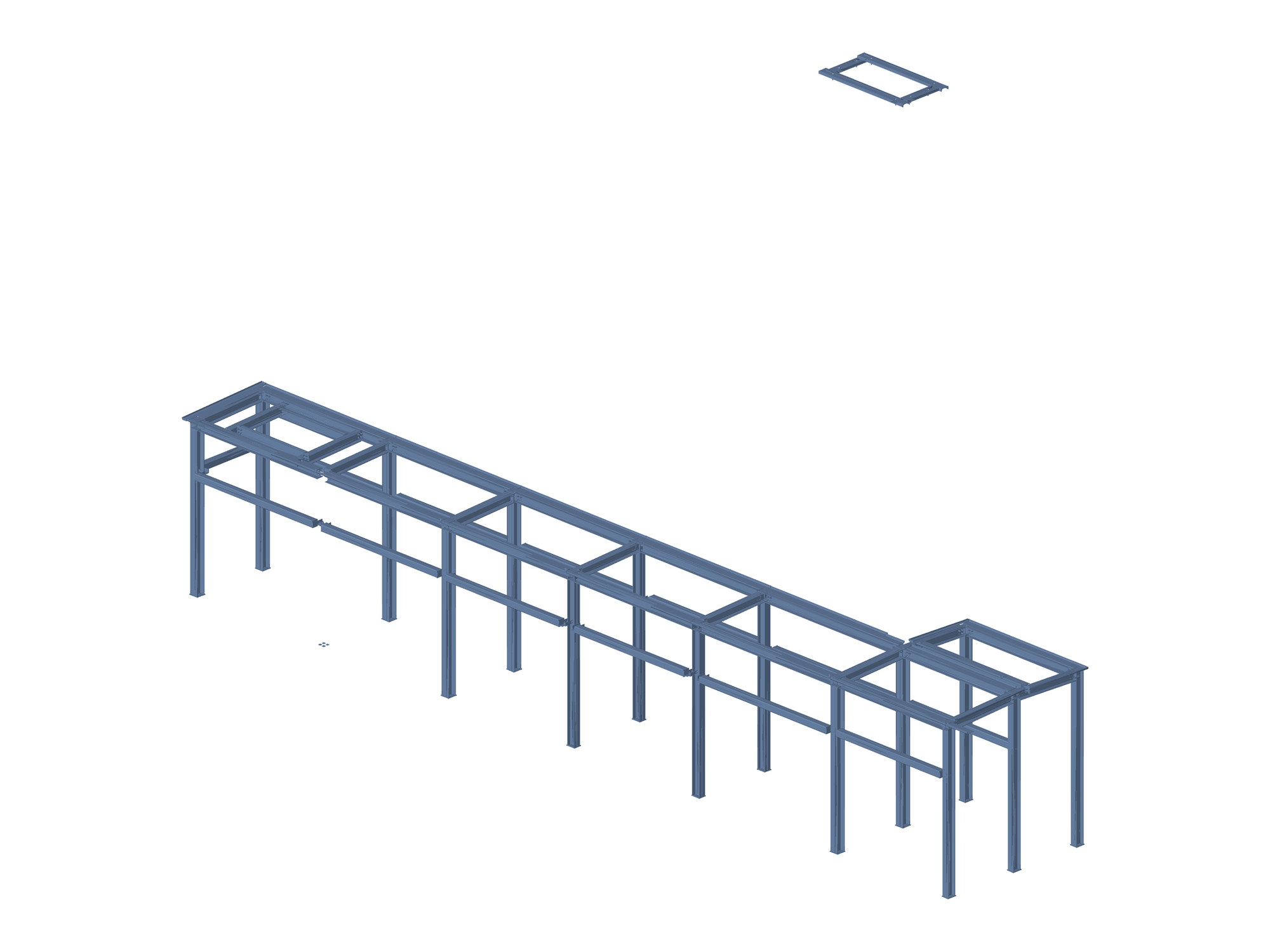 Repeating portal bays: a long platform frame
